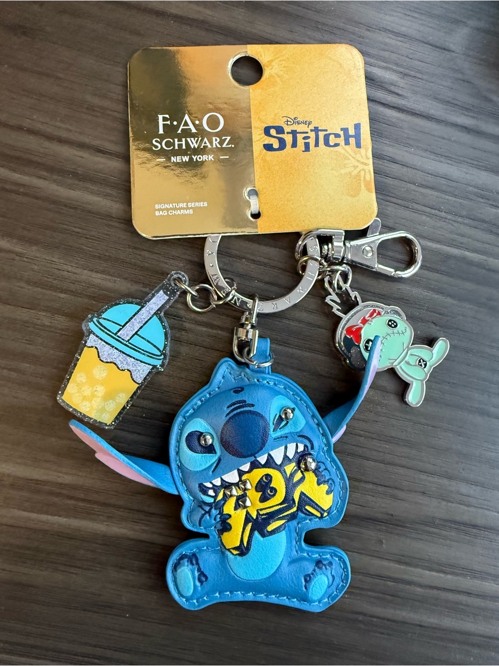 Disney Stitch Blue Keychain Bag Charm by F.A.O. Schwarz